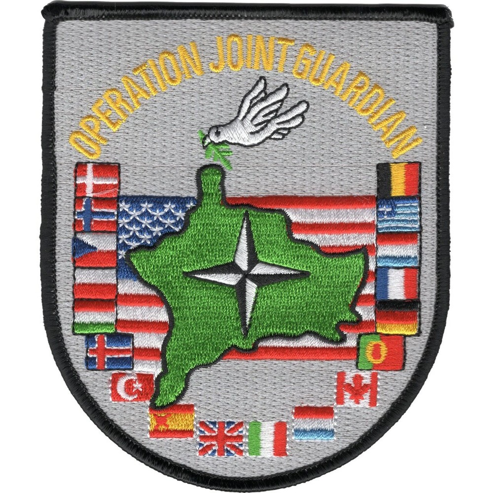 4.5" OPERATION JOINT GUARDIAN NATO RESPONSE KOSOVO  EMBROIDERED PATCH