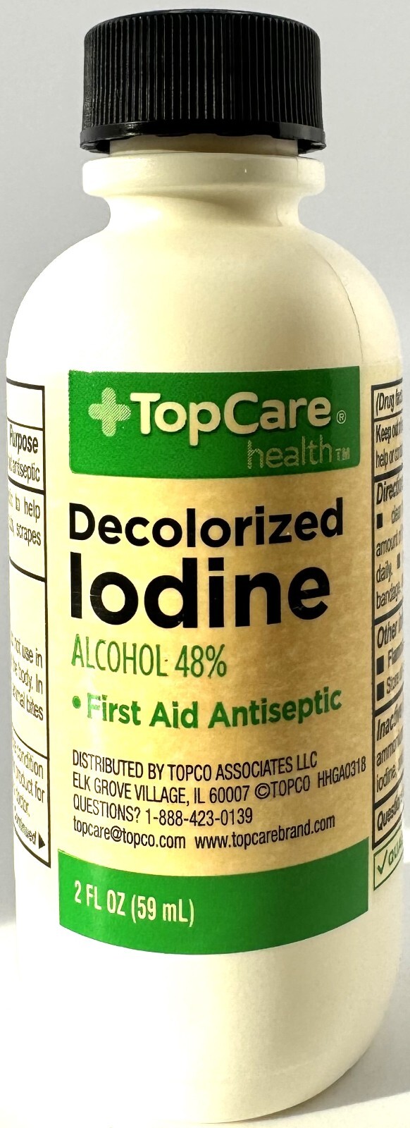 TOPCARE Iodides Tincture Decolorized Iodine First Aid Skin Antiseptic 2oz