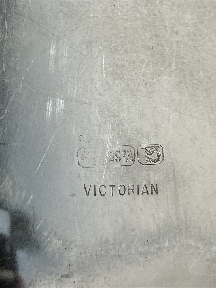 Electroplated Silver on Copper Rectangular Serving Tray Rococo Revival W&SB