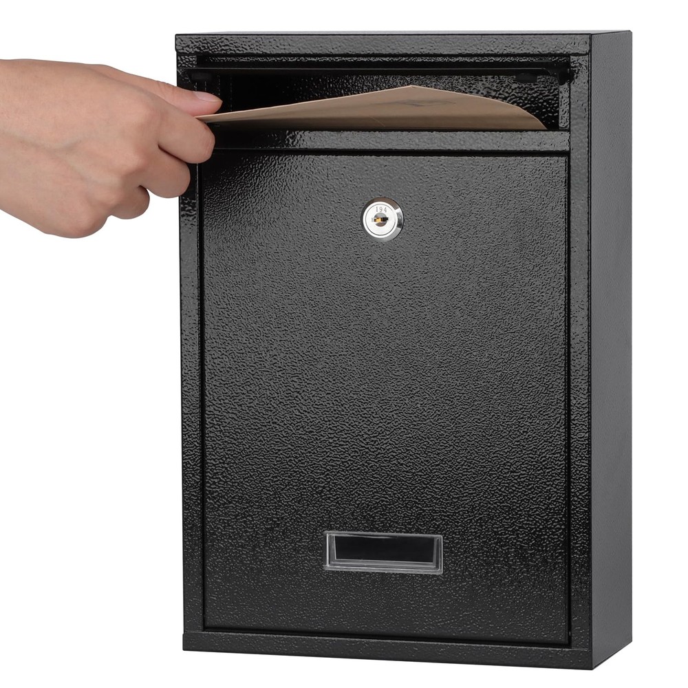 Wall Mount Mailboxes Rust Resistant Locking Mailbox for Outside with Key Lock