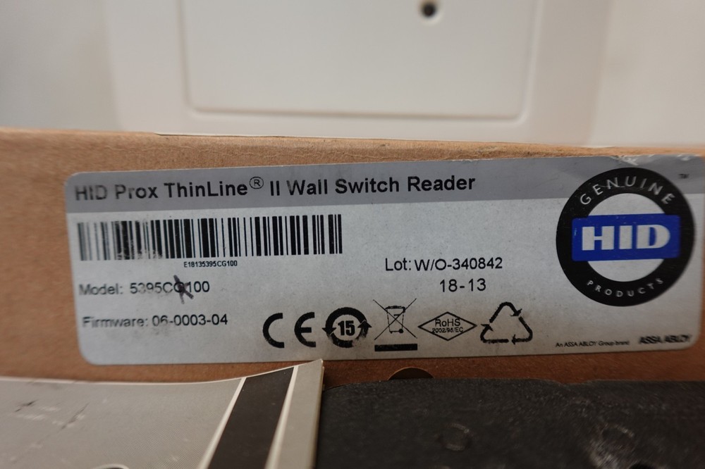 HID Thinline II Access Control Wall Switch Prox Card Reader White 5395CK100