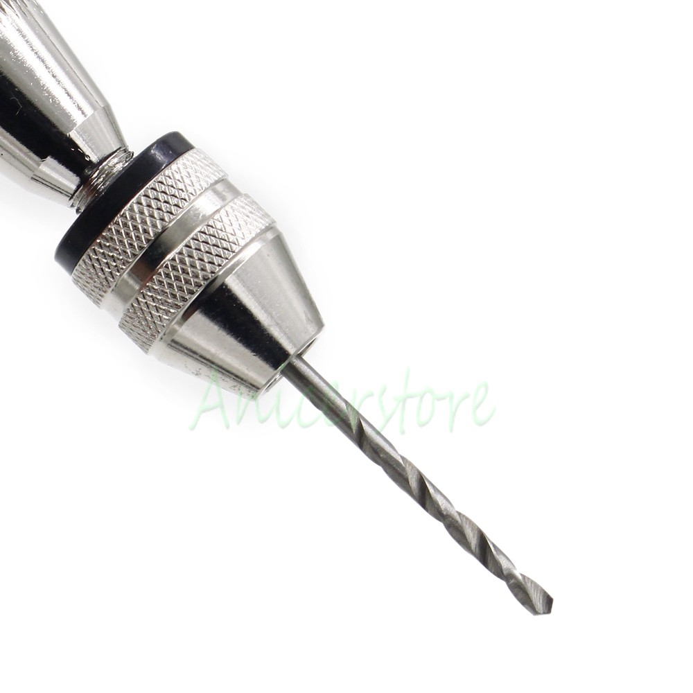 Rotary Handle Drilling Tool + Micro 10 Drill Bits For PCB Wood Model Making DIY