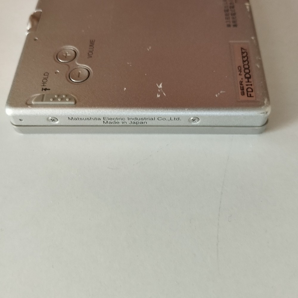 Panasonic MD Player Mini Disc Model SJ-MJ88 Silver Working No Battery
