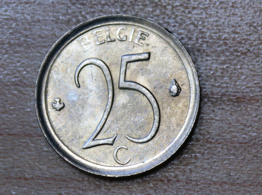 1964 Belgium 25 Centimes Dutch text