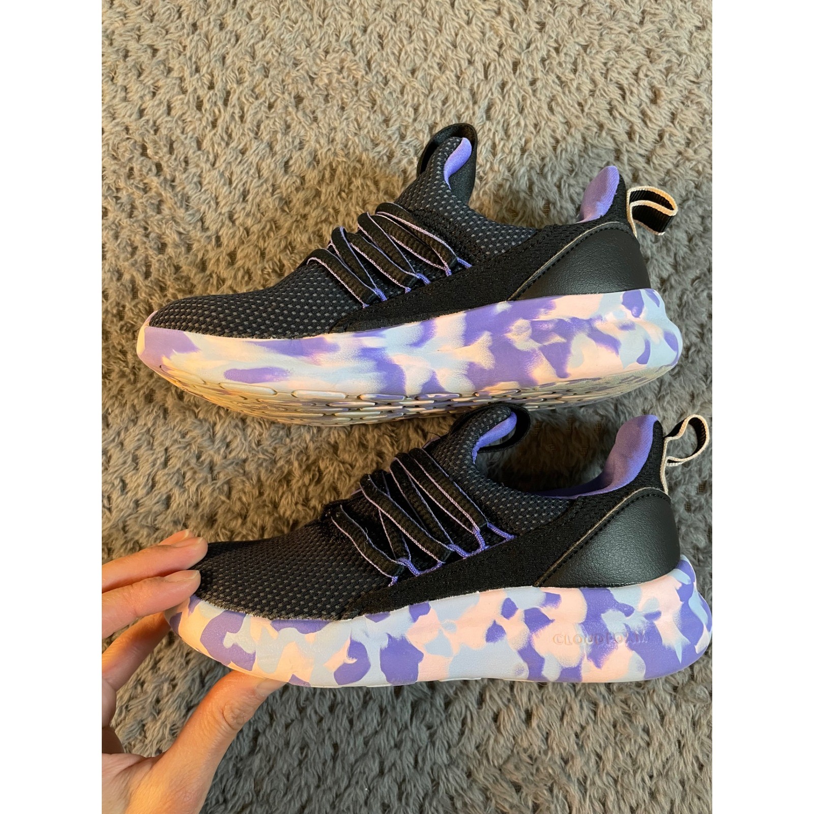 Adidas Lite Racer Adapt 7.0 Sneaker Multi Color Girls Sz 13 NEEDS INSOLES