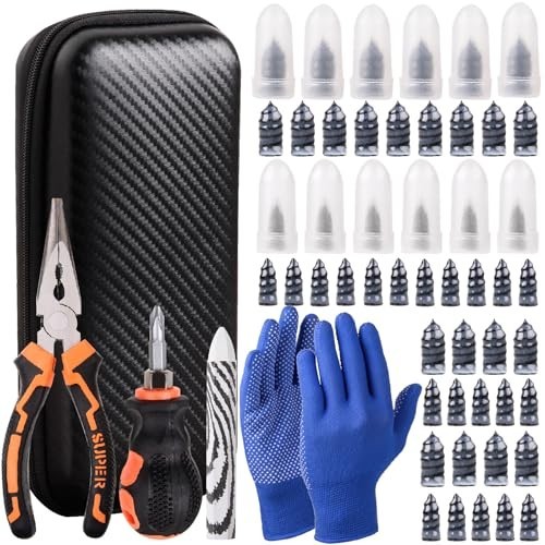 100PCS Tire Repair Kit - No Removal Needed, Sidewall Patch Tools & Storage Bag,