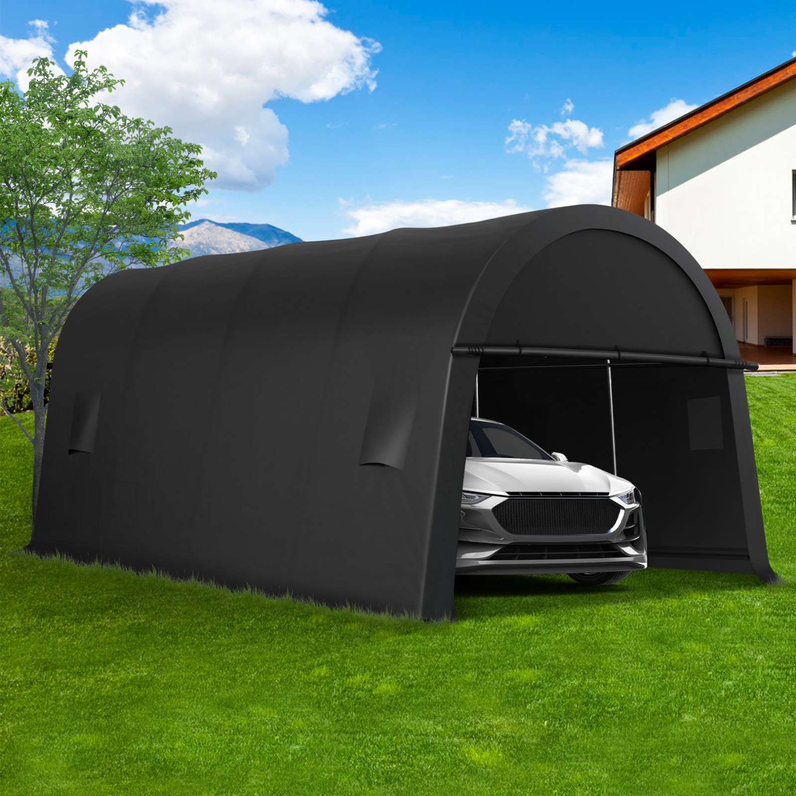 Carport 12x20/10x20/10x15FT Heavy Duty, Portable Garage, Carport Canopy Outdoor