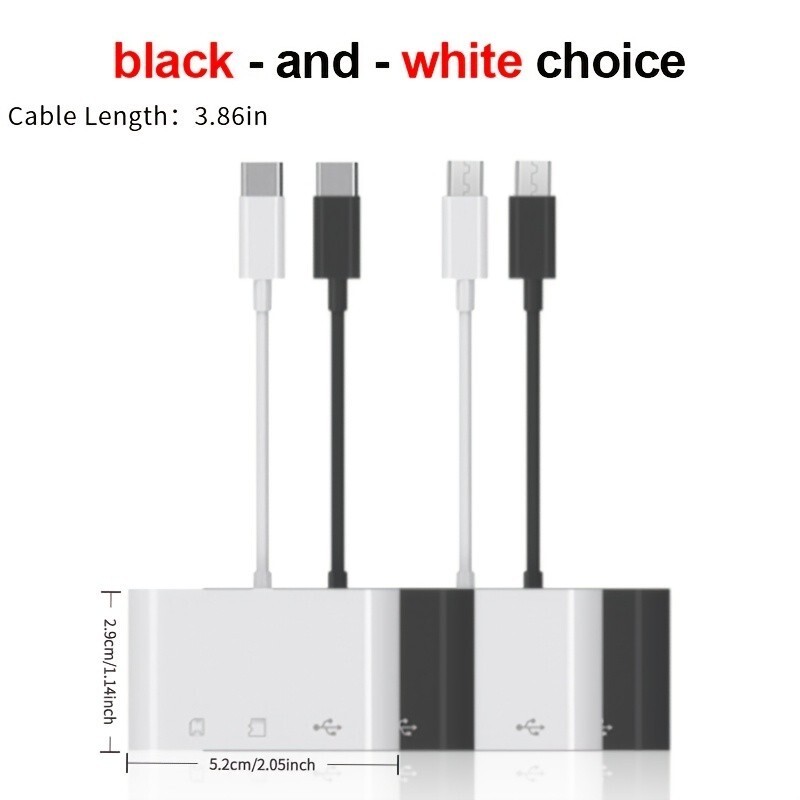 Type C Micro USB Adapter USB TF SD Card Reader USB-C Memory Card Adapter