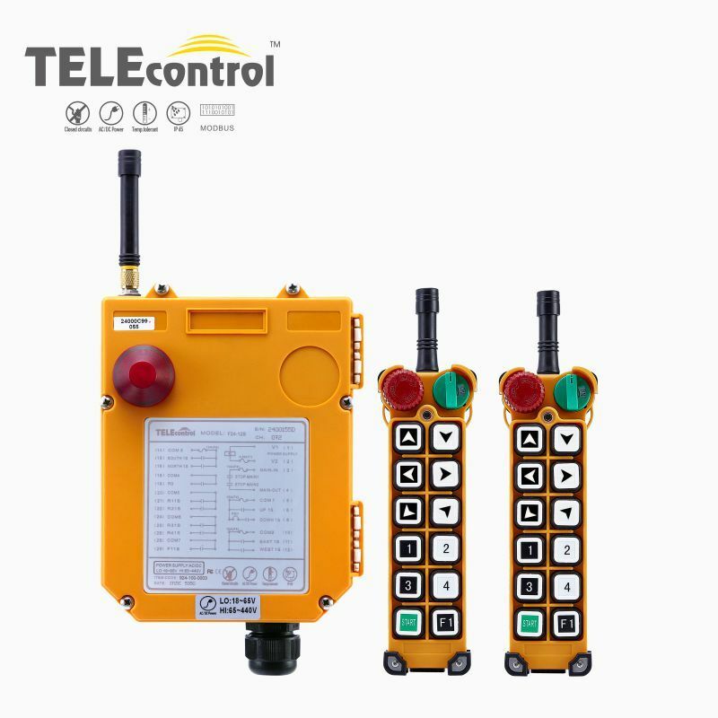 F24-12S 2 transmitters 12 Twelve Single Speed Button Remote Control for Crane