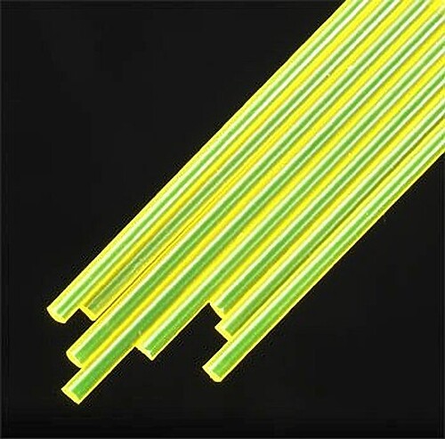 Plastruct Fluorescent Rod 3/32 (8) - Model Scratch Building Plastic Rods