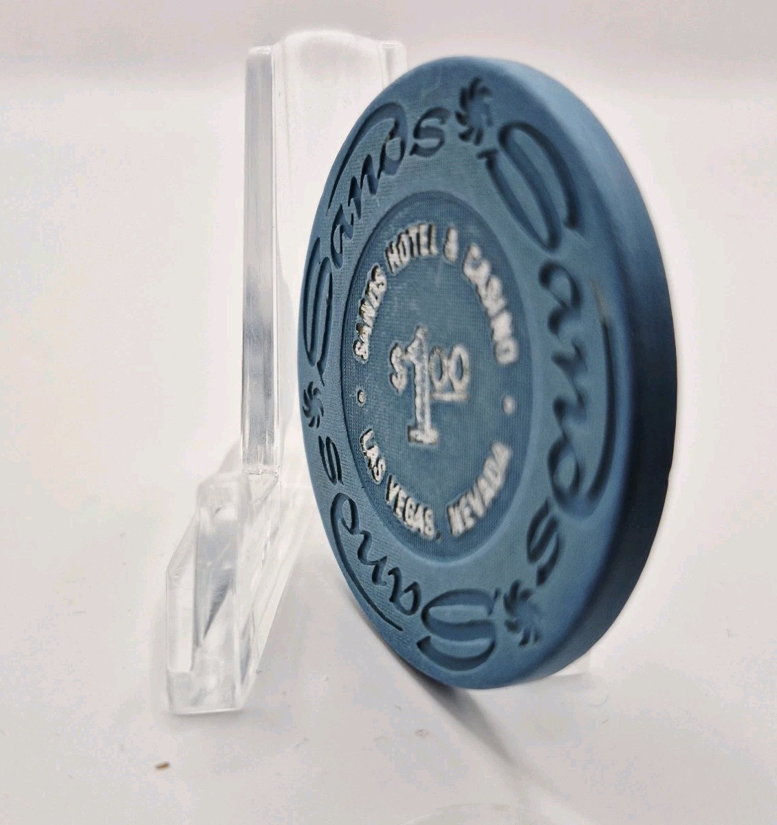 Sands Hotel Casino Las Vegas Nevada 1970s $1 Casino Chip N7820.1 **Worn