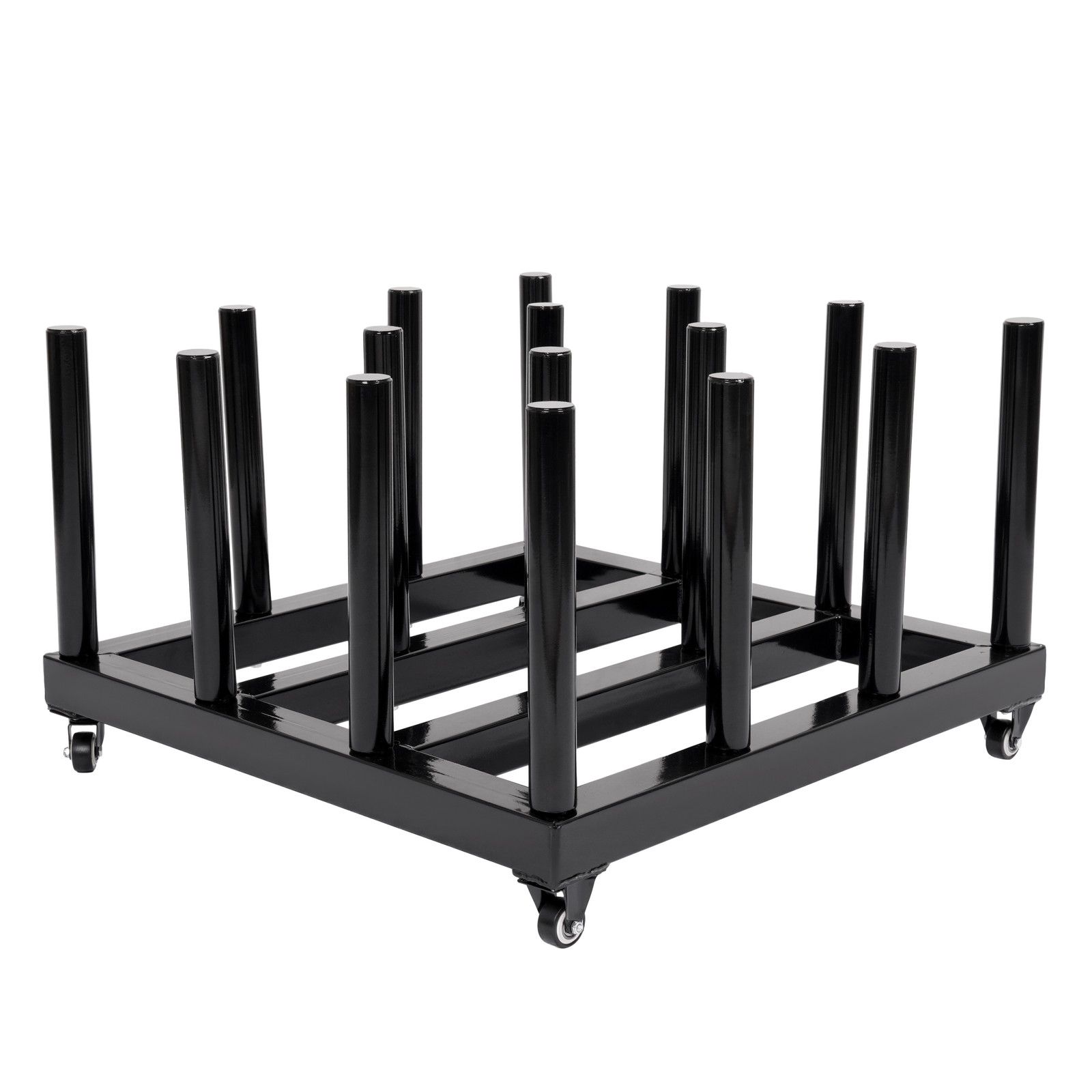 Vinyl Cart Mobile Media Rack 16 Roll Capacity Heavy Duty Digital Media Storage