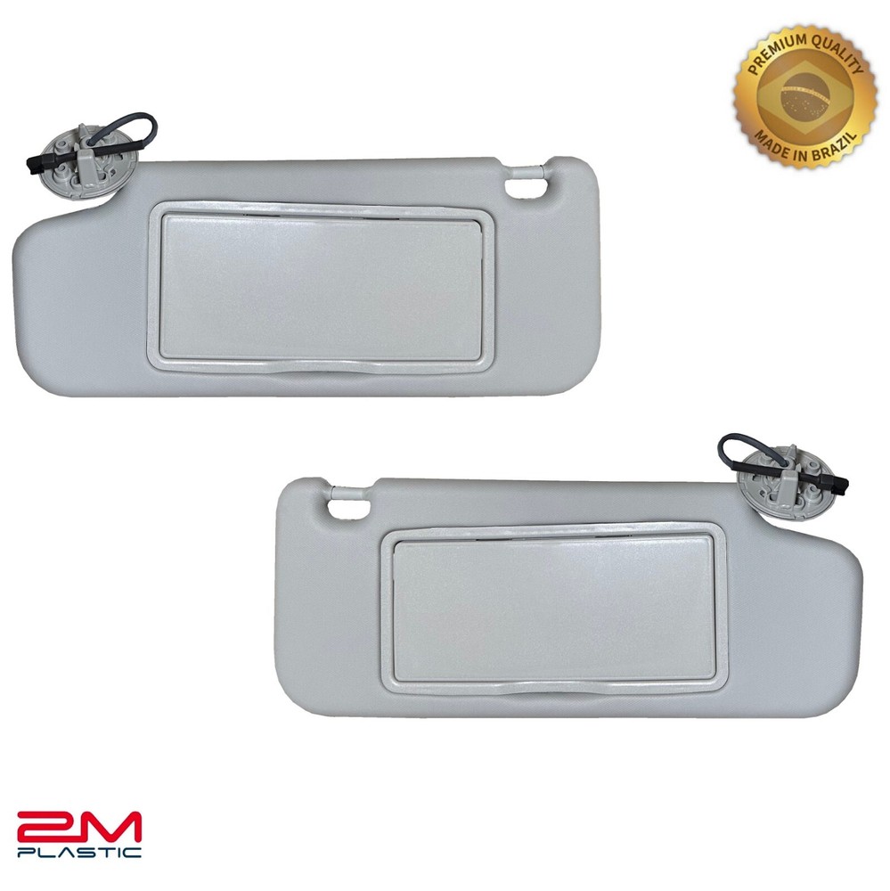 Sun Visor For Chevy MALIBU 2008-2012 Pair Set Gray Titanium With Led Light