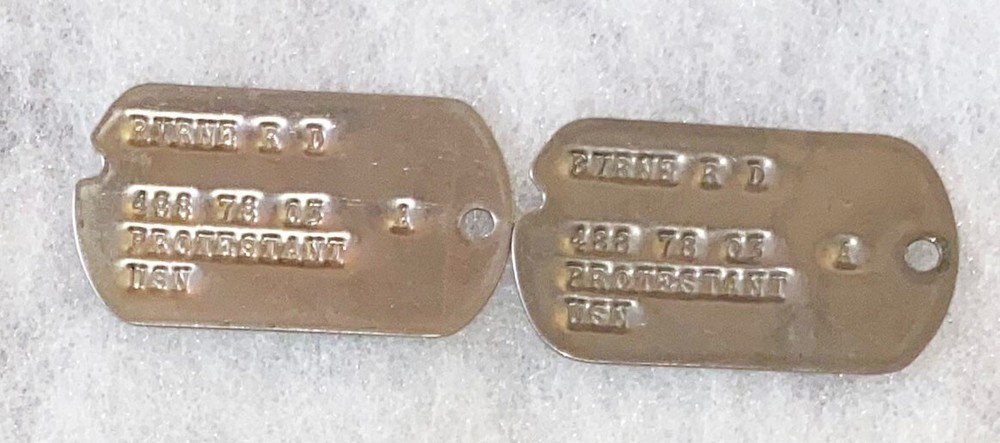 R D Byrne USN Dog Tag Set