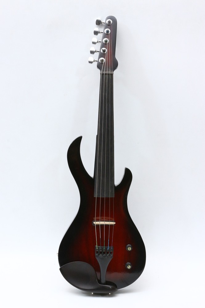 5 String Guitar Style Electric Violin 4/4 Full Size Solid Wood Violin with Case