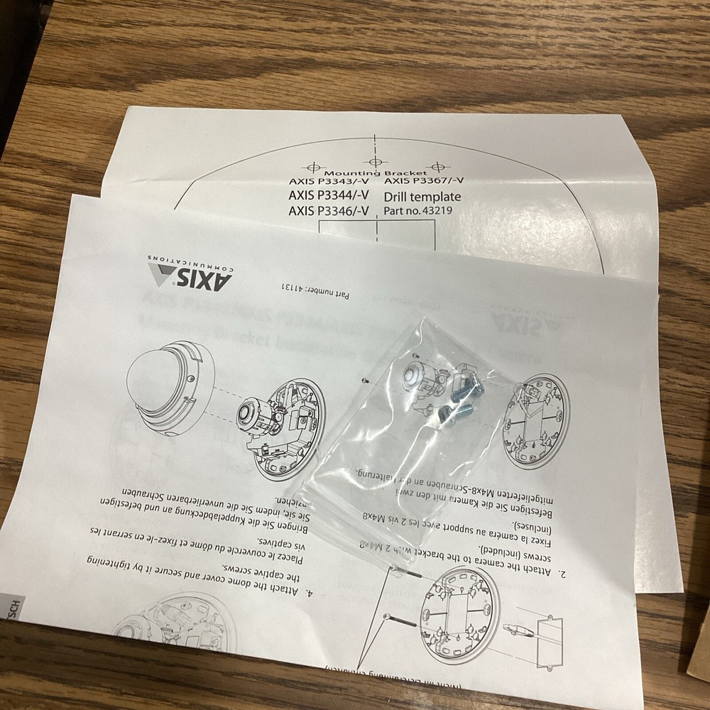 AXIS P3343 ACC Mounting Bracket P/N: 5502-401 🟠