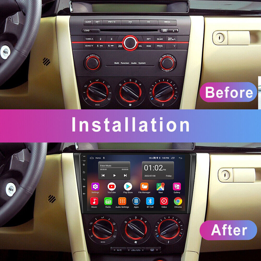 For Mazda 3 2004-2009 Android 15 Car Stereo Radio GPS Navi WIFI BT Carplay 2+32G