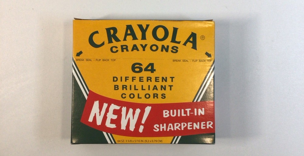 Binney & Smith Crayola 64 Pack Crayons Box Built-In Sharpener 2008