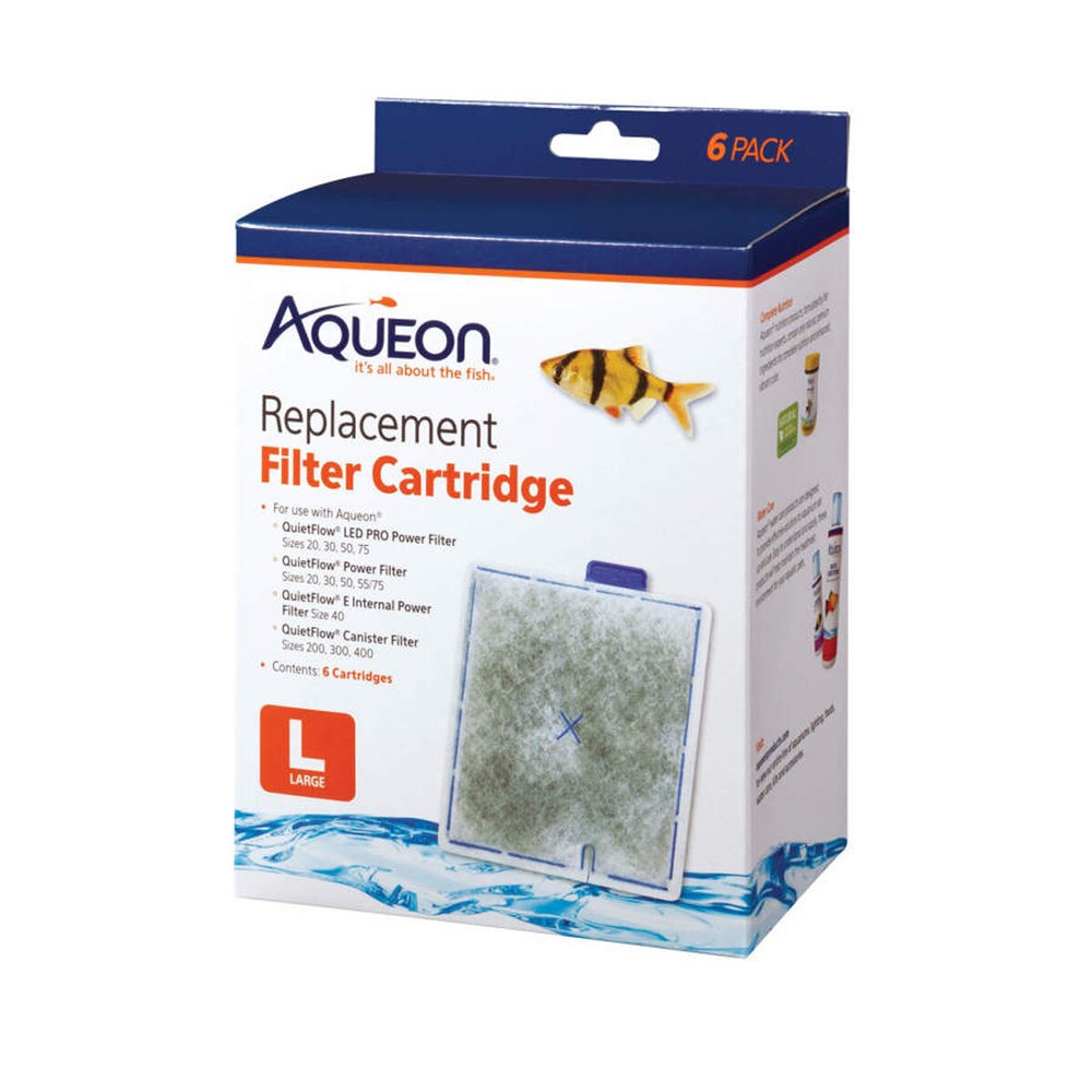 Aqueon QuietFlow Replacement Filter Cartridge Large 6 pack