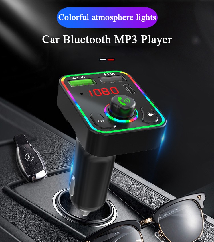 2x Bluetooth 5.0 Wireless Car FM Transmitter Adapter 2USB PD Charger Hands-Free