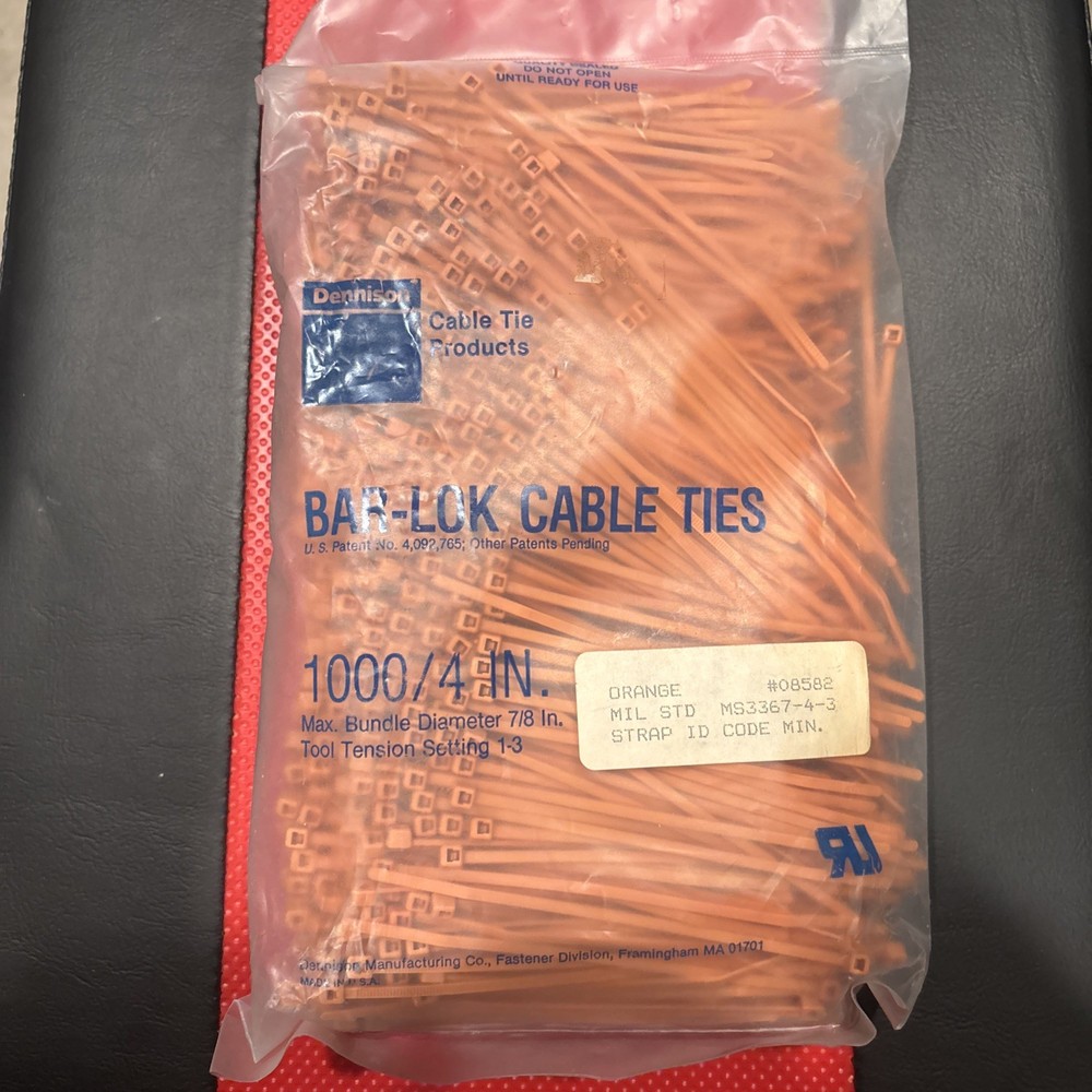Self Locking Wire Cable Zip Tie 1000 Pcs Fasten Wrap 4 inch (Orange)