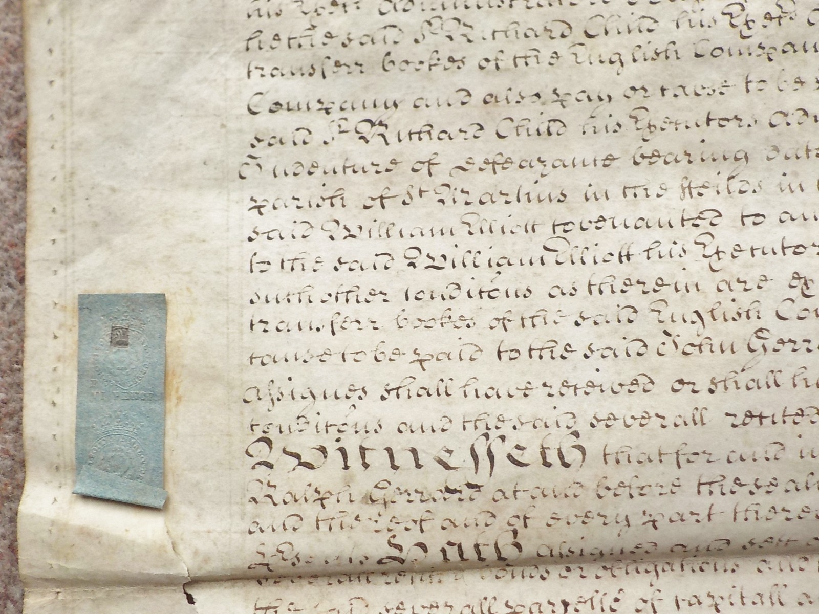 1709 London Covent Garden Drury Lane Vellum Deed Indenture + extra Document