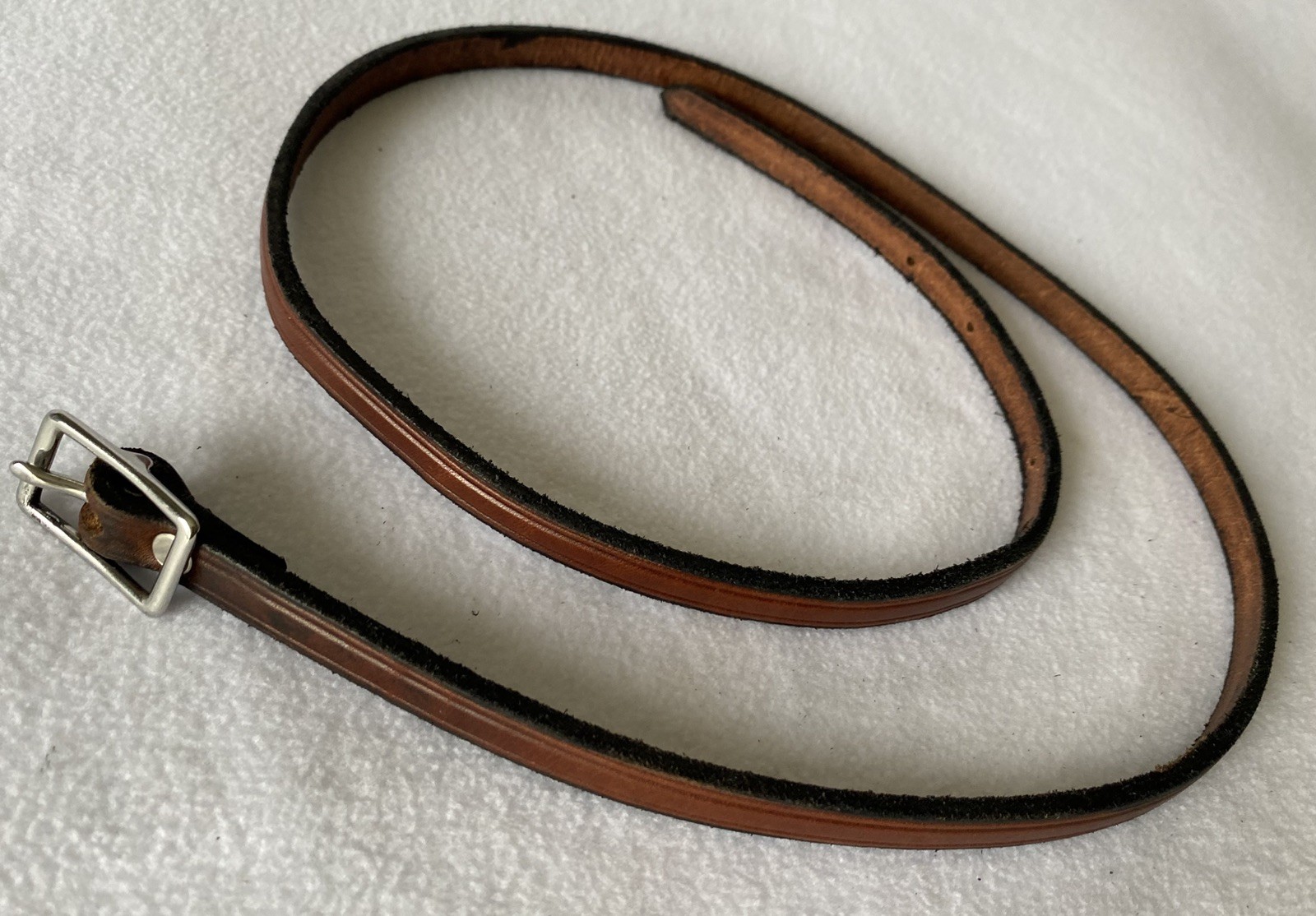 NEW Top Grain MEDIUM Oil LEATHER Replacement Bridle THROATLATCH Strap 45"x 1/2"
