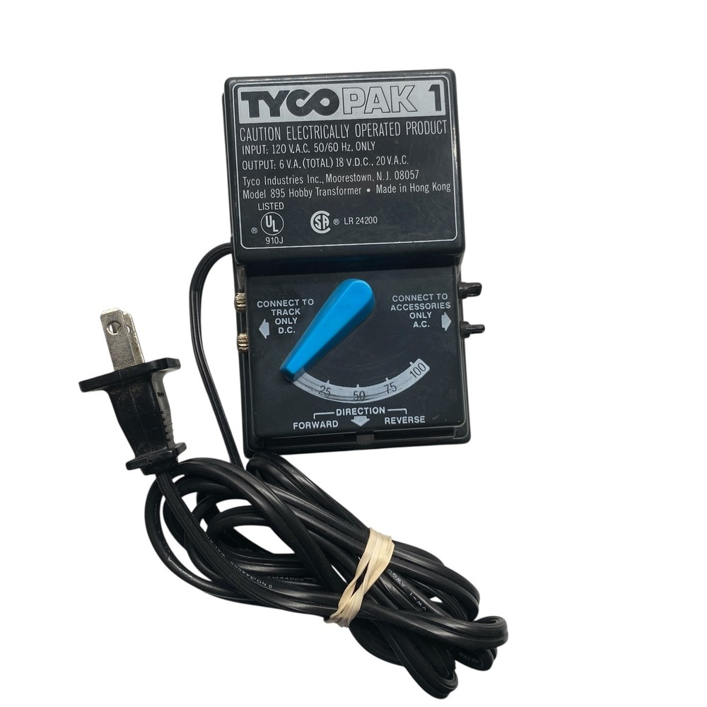 TYCO PAK 1 Model 895 Hobby Transformer Power Pack Train Controller Tested