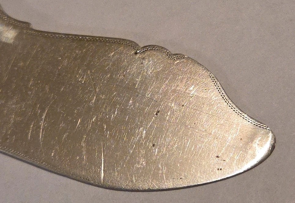 Robbins Clark & Biddle Silver Serving Knife 19th C Philadelphia