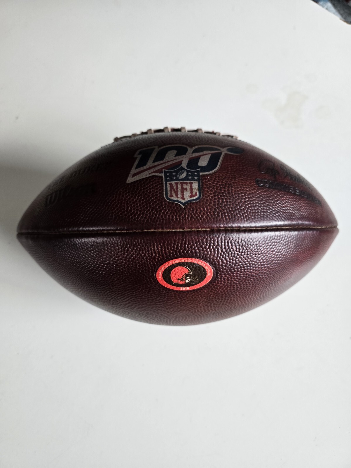 Wilson 2019 100yr Browns Team Issued Game Prepped NFL Football