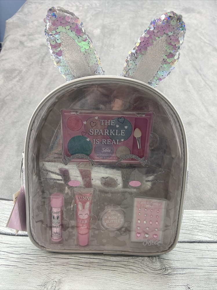 Justice Mini Backpack Make Up Kit Bunny