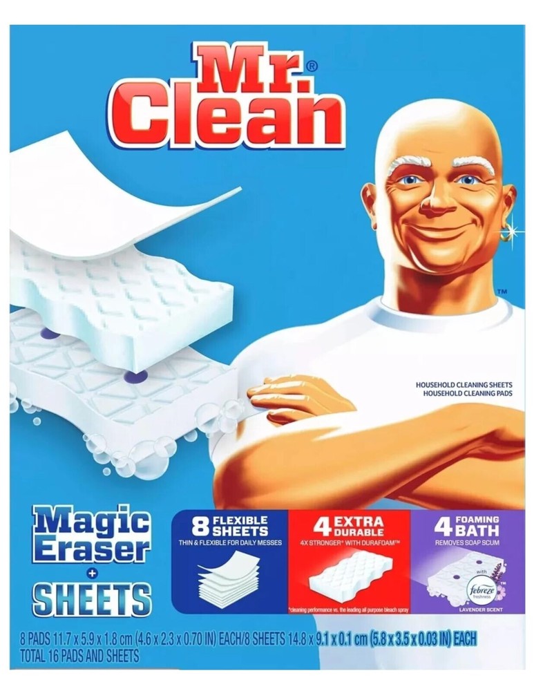 Mr. Clean Magic Eraser Sponge Sheets 16 Count Variety Pack Kitchen Bath