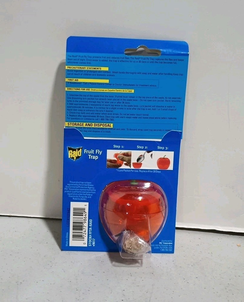 Lot Of 6 RAID FFTA-RAID Apple Fruit Fly Traps