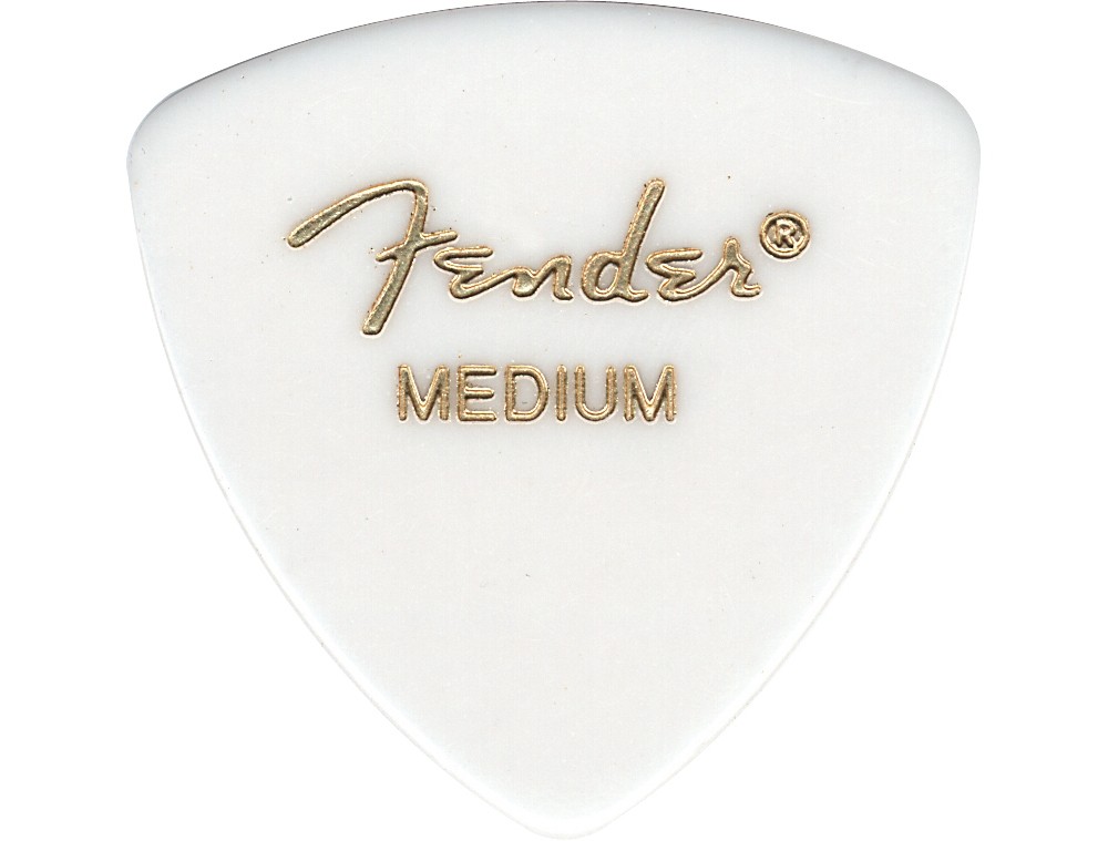 Fender 346 White Guitar Picks Medium 6 Dozen