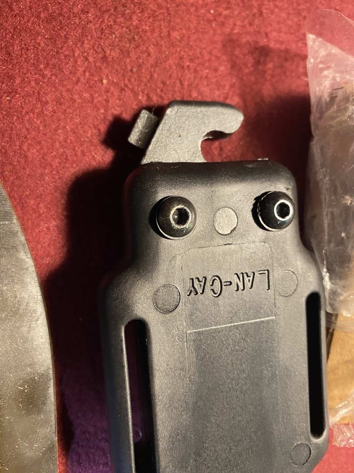 Lan Cay M9 Military All Black Scabbard And Grip UNISSUED VERY RARE Gulf War NOS