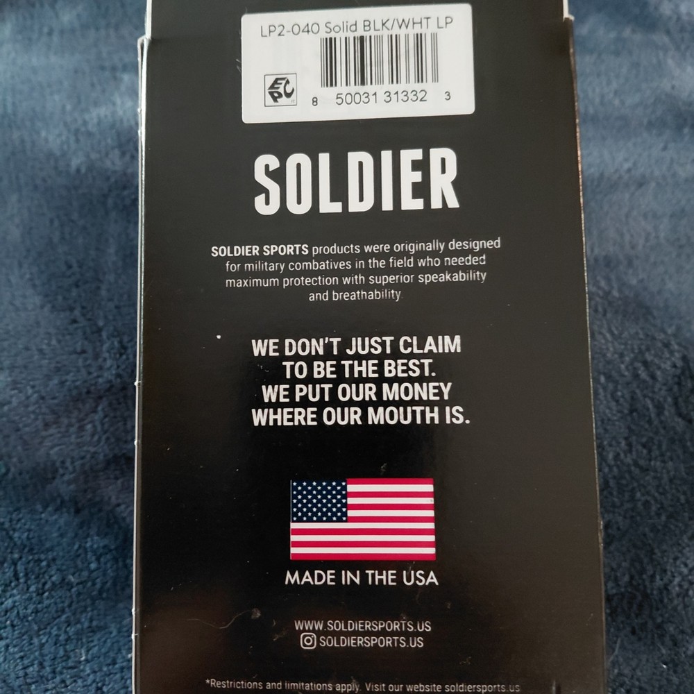 SOLDIER 2 PACK MOUTH GAURDS WHITE/BLACK