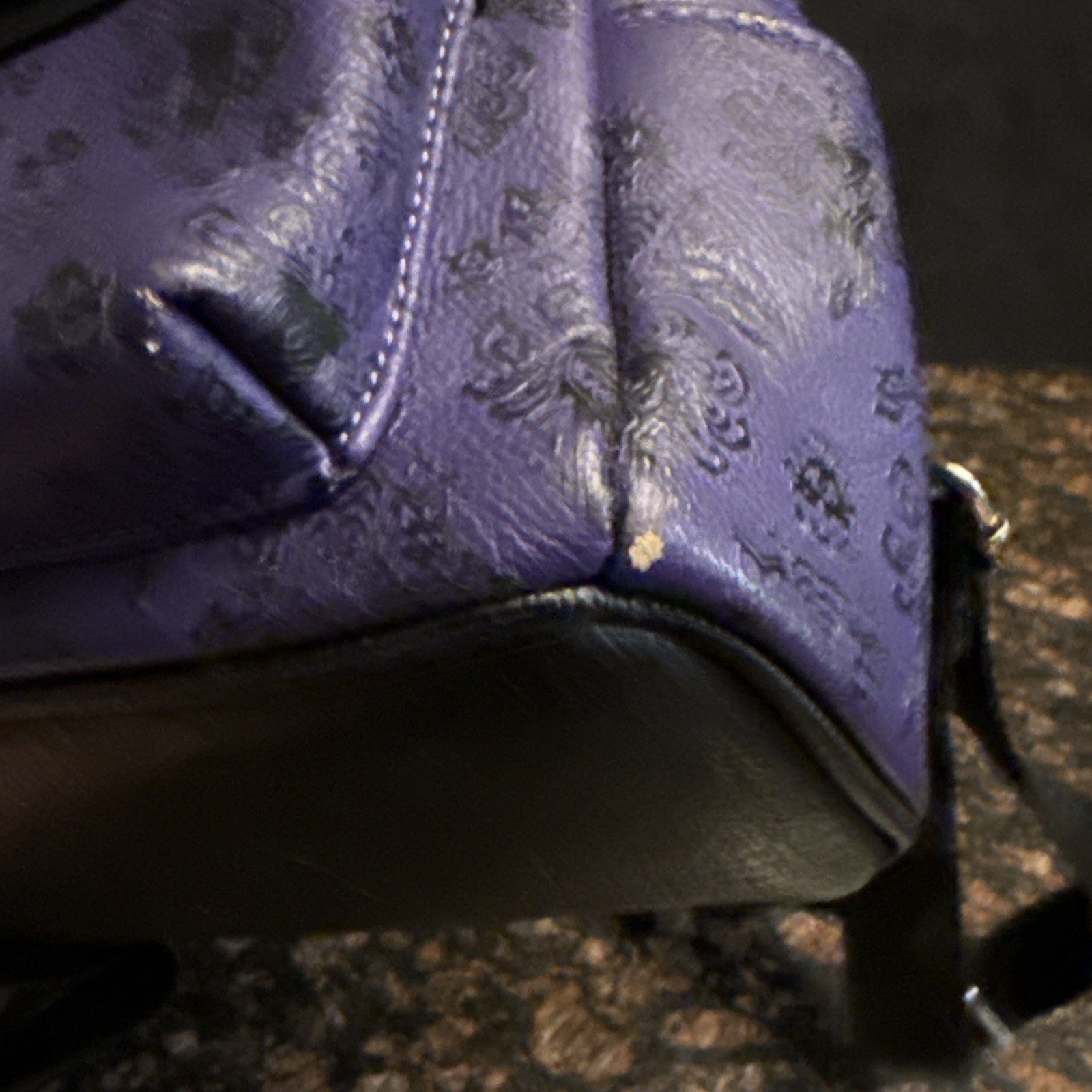 Disney Parks Loungefly Haunted Mansion Purple Black Wallpaper Mini Backpack RARE