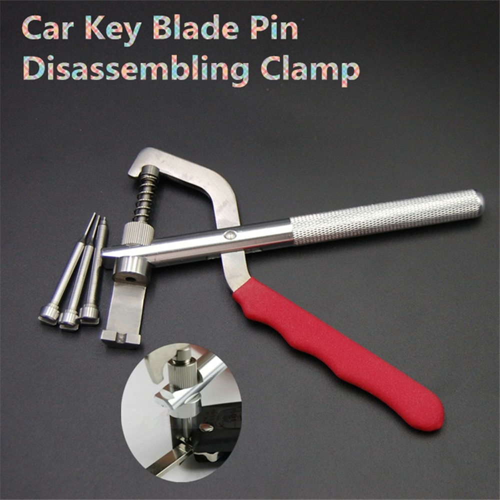 1pcs Car Remote Key Blade Pin Disassembling Clamp Pilers Lock Tool Kit Universal