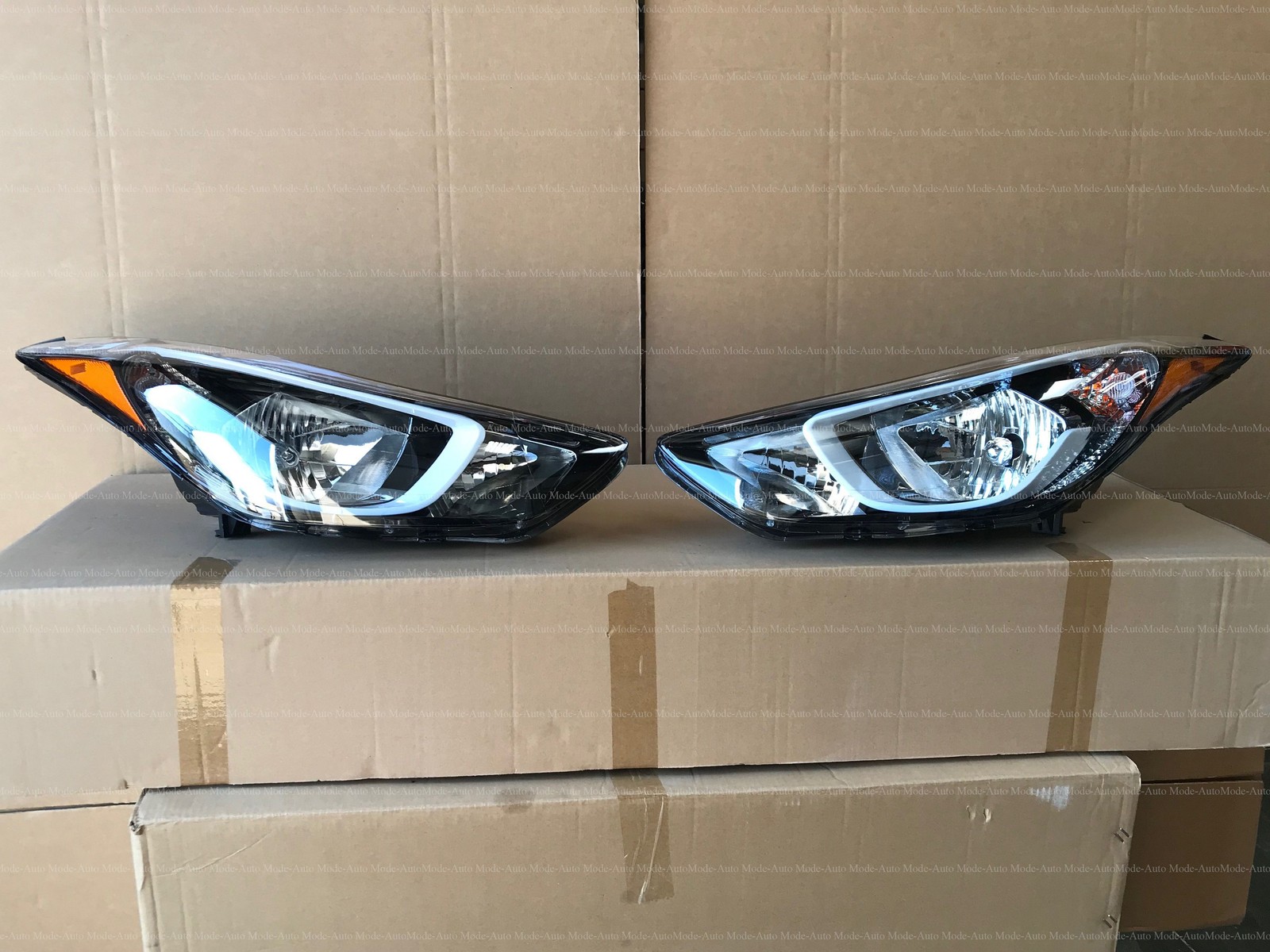 Headlight Replacement for 2014 2015 2016 Hyundai Elantra Left Right 2pc w Bulbs