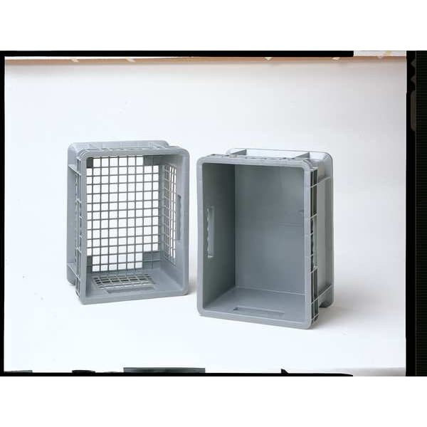 Akro-Mils 37608Grey Vented & Stackable Straight Wall Storage Container, 13.3