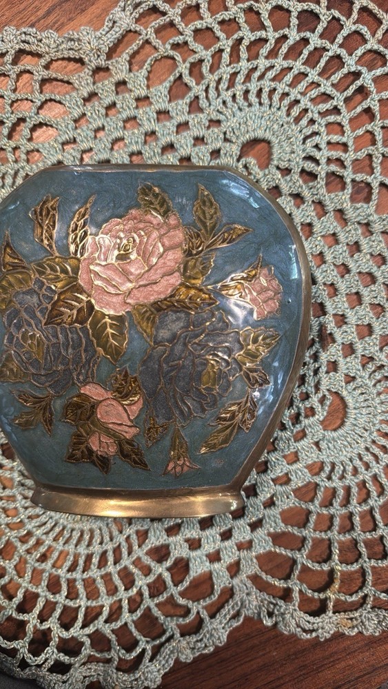 Cloissonne Floral Vase
