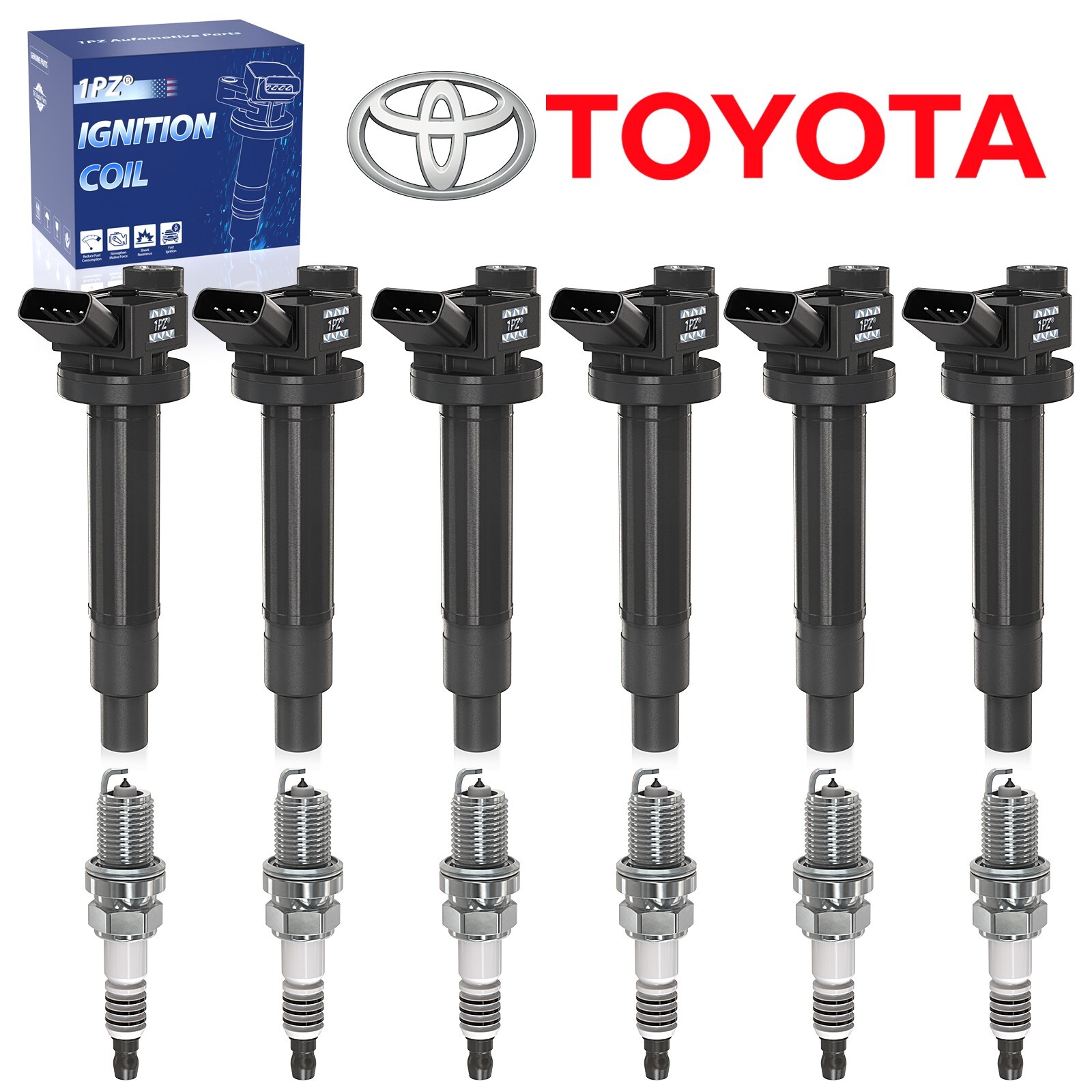 6pcs Genuine Ignition Coil For Toyota Lexus 3.0L V6 90919-02234 Denso 673-1301