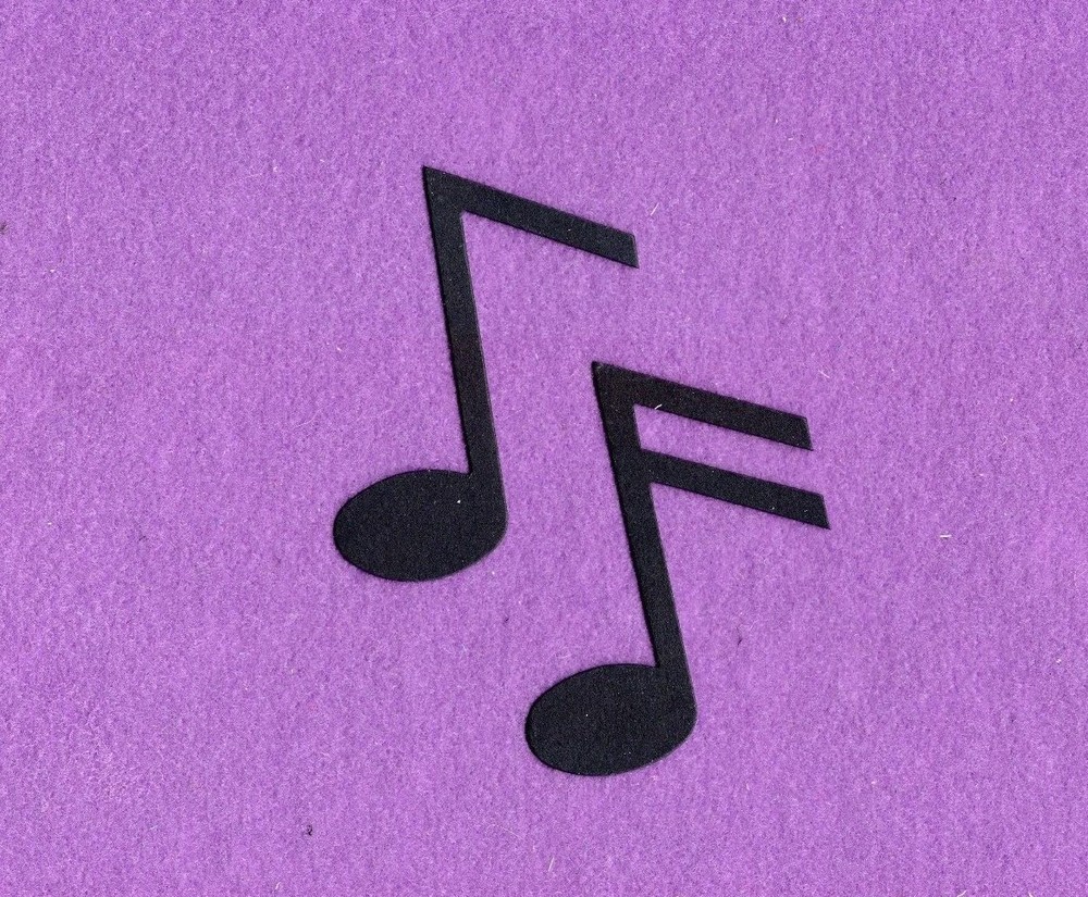 MUSIC  EIGHTH & SIXTEENTH NOTE die cuts scrapbook cards