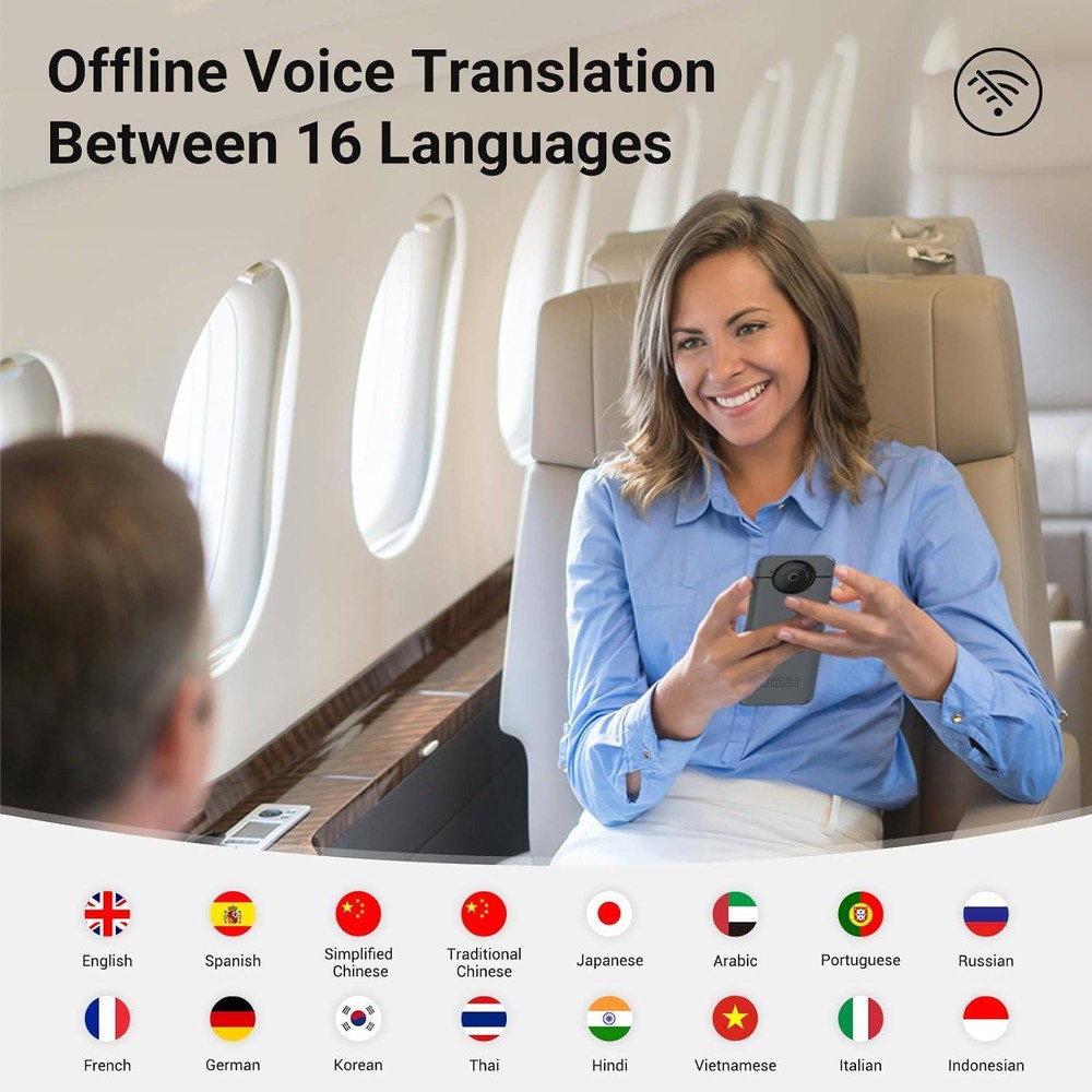 LCD Language Translator Device Two Way Real-Time Voice Support for 144 Languages