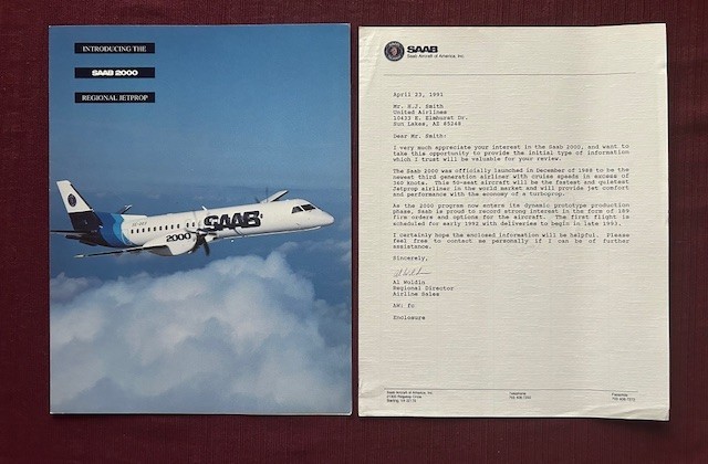 SAAB 2000 Brochure 1991