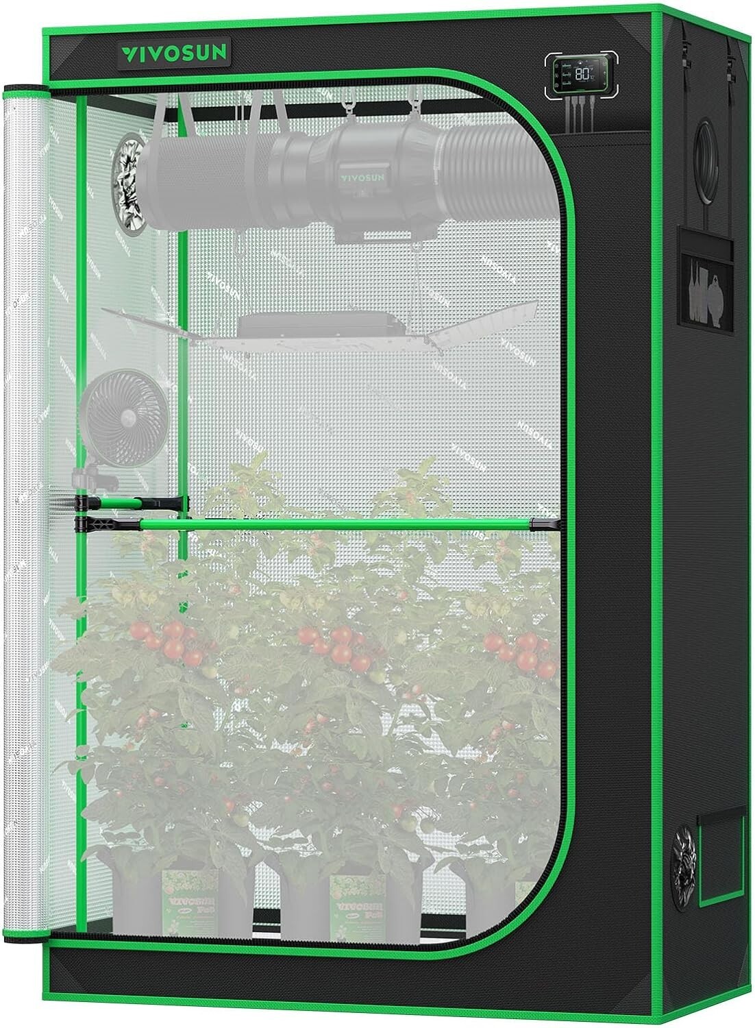 VIVOSUN P426 Indoor Grow Tent 48"x24"x72"2000D Oxford Hydroponics Plants 4x2ft