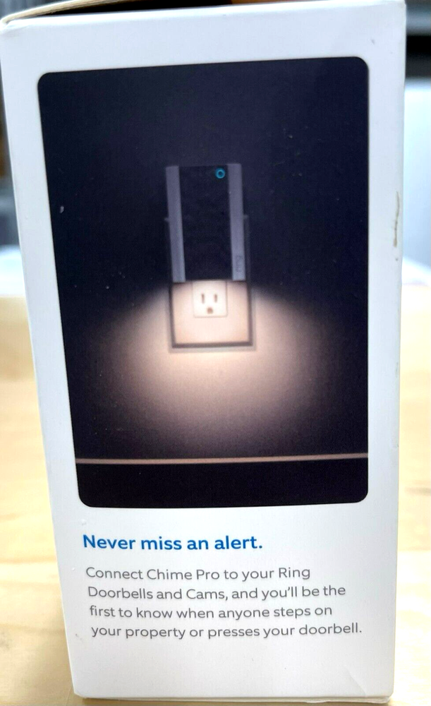 Ring Chime Pro Wifi Extender, Nightlight & Chime for Ring Devices White, New