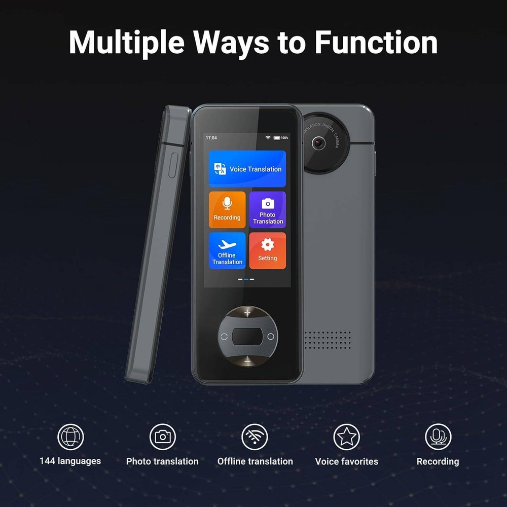 LCD Language Translator Device Two Way Real-Time Voice Support for 144 Languages