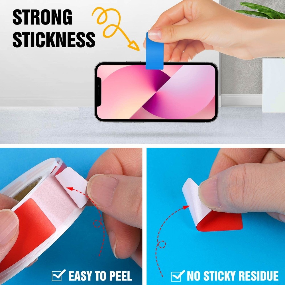 3000 PCS 10 Rolls Rectangular Color Coding Stickers 1.57 x 0.75 Inch Self-Adh...