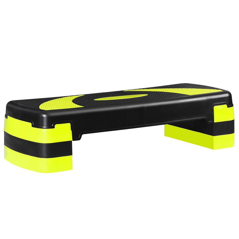 Adjustable Workout Aerobic Stepper, Aerobic Exercise Step Platform with 4 Risers